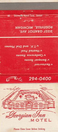 Georgian Inn (Days Inn & Suites, Best Western) - Matchbook (newer photo)